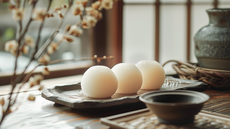 Mochis con sobras de arroz